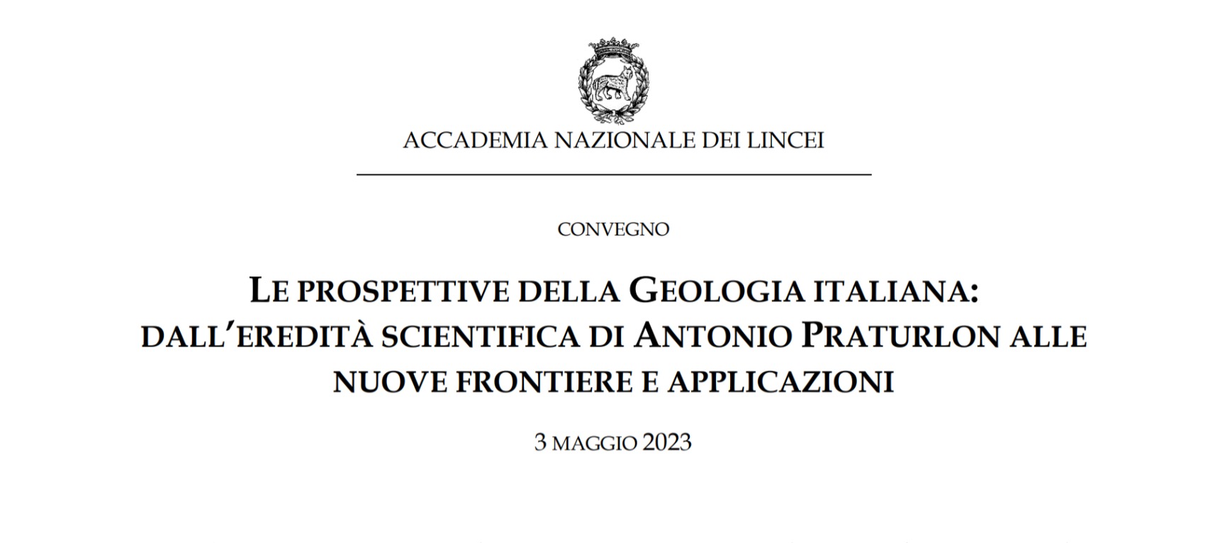 Convegno - Le prospettive della Geologia italiana