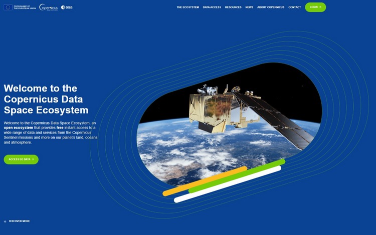 Copernicus Data Space Ecosystem, accesso libero ai dati satellitari Sentinel