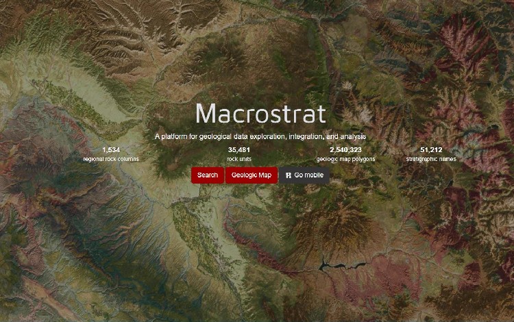 Macrostrat, una piattaforma per l'esplorazione, l'integrazione e l'analisi dei dati geologici