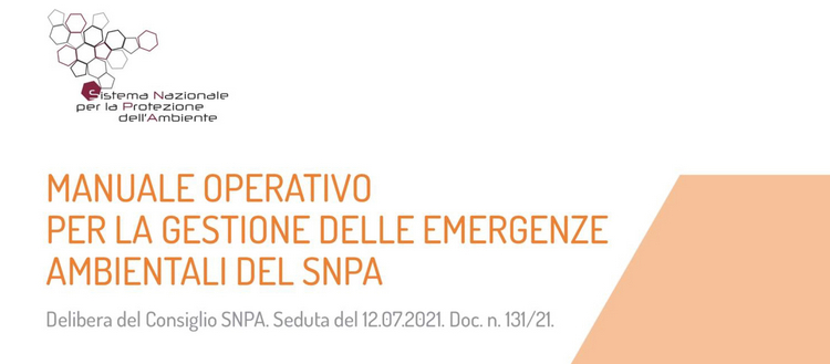 SNPA - Manuale operativo per la gestione delle emergenze ambientali