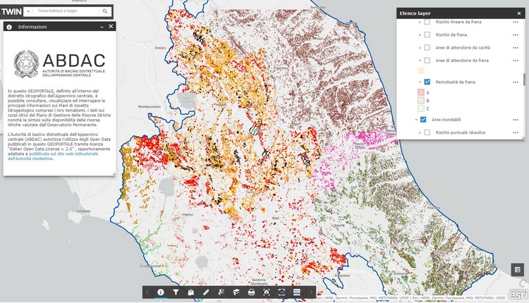 Geoportale dell'Autorità di Bacino Distrettuale dell’Appennino Centrale