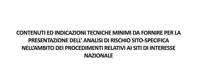 Modulistica per la richiesta di approvazione dell’analisi di rischio