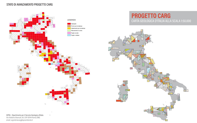 Progetto CARG, rifinanziamento della Cartografia Geologica d’Italia