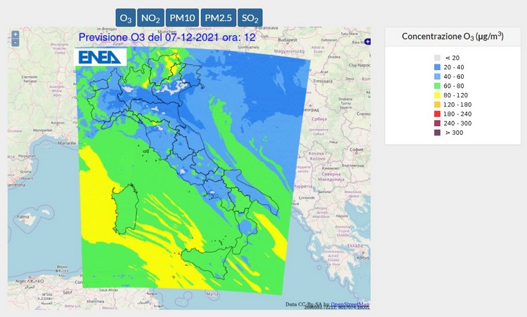 ENEA, WebGIS sulla qualità dell’aria In Italia