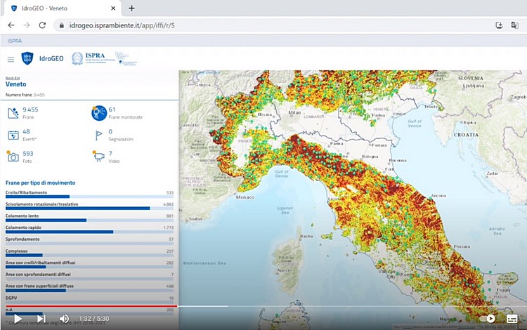 IFFI Inventario dei Fenomeni Franosi, nuovo video tutorial per la consultazione dei dati