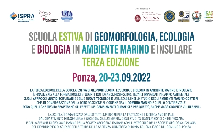 Scuola estiva di Geomorfologia, Ecologia e Biologia in ambiente marino e insulare – III edizione