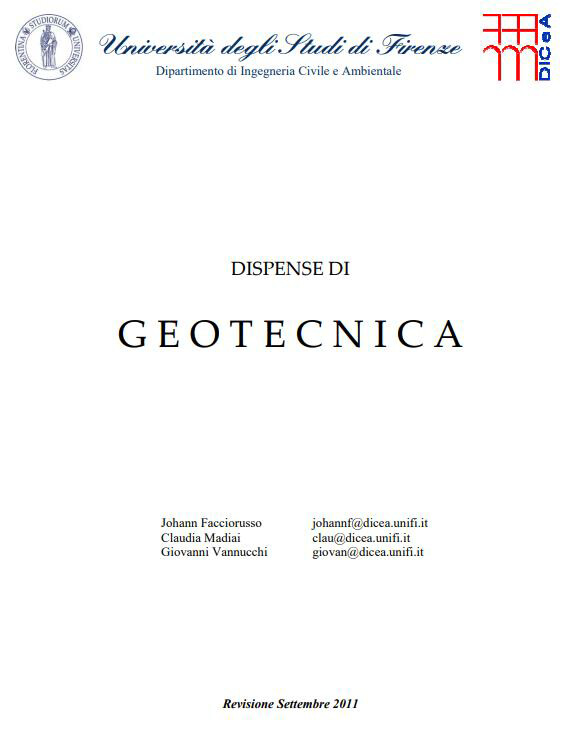Dispense di Geotecnica - J. Facciorusso, C. Madiai e G. Vannucchi
