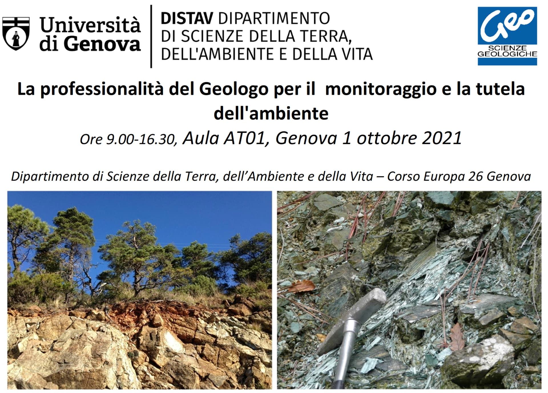 Webinar DISTAV - 'La professionalità del Geologo per il monitoraggio e la tutela dell'ambiente'