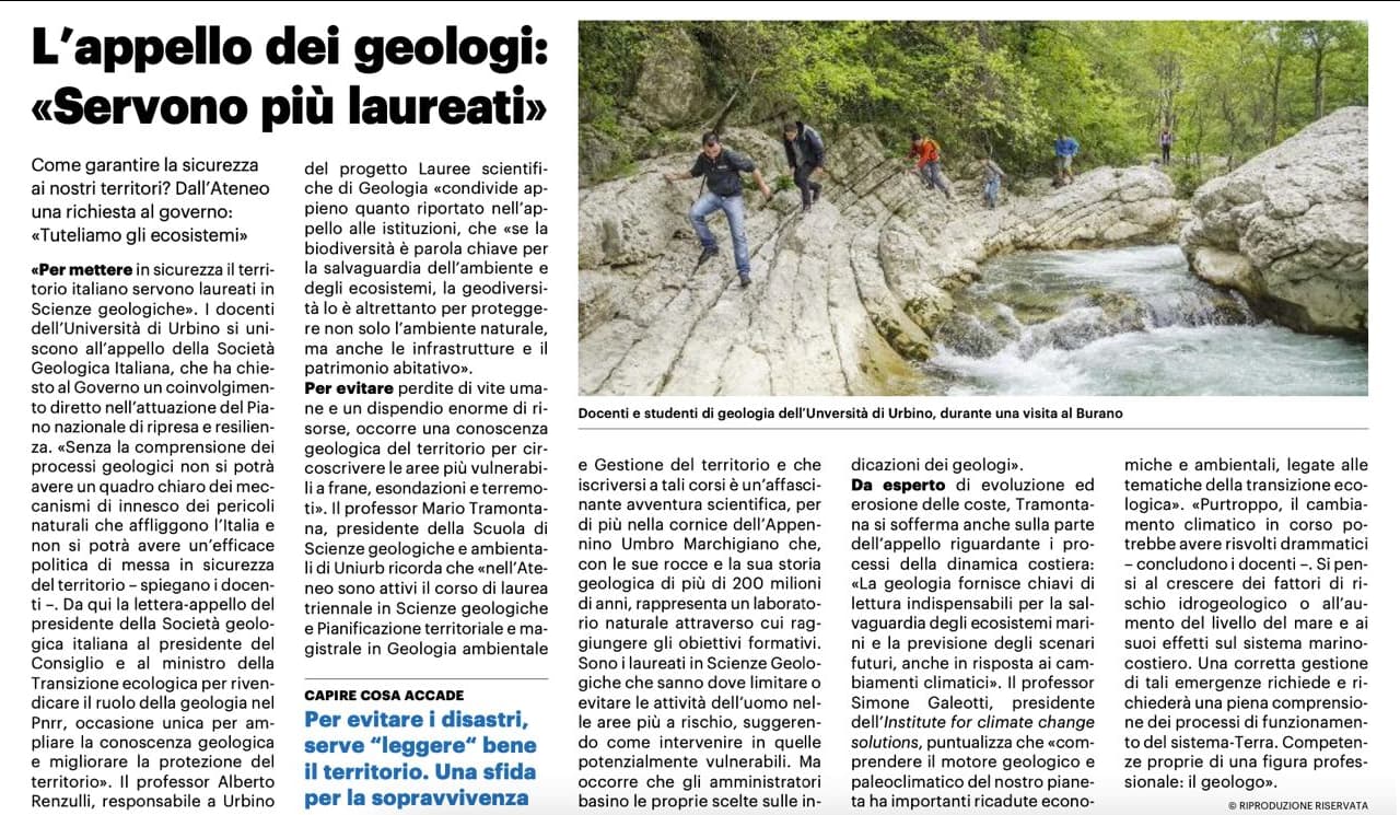 L’appello dei geologi: "Servono più laureati"