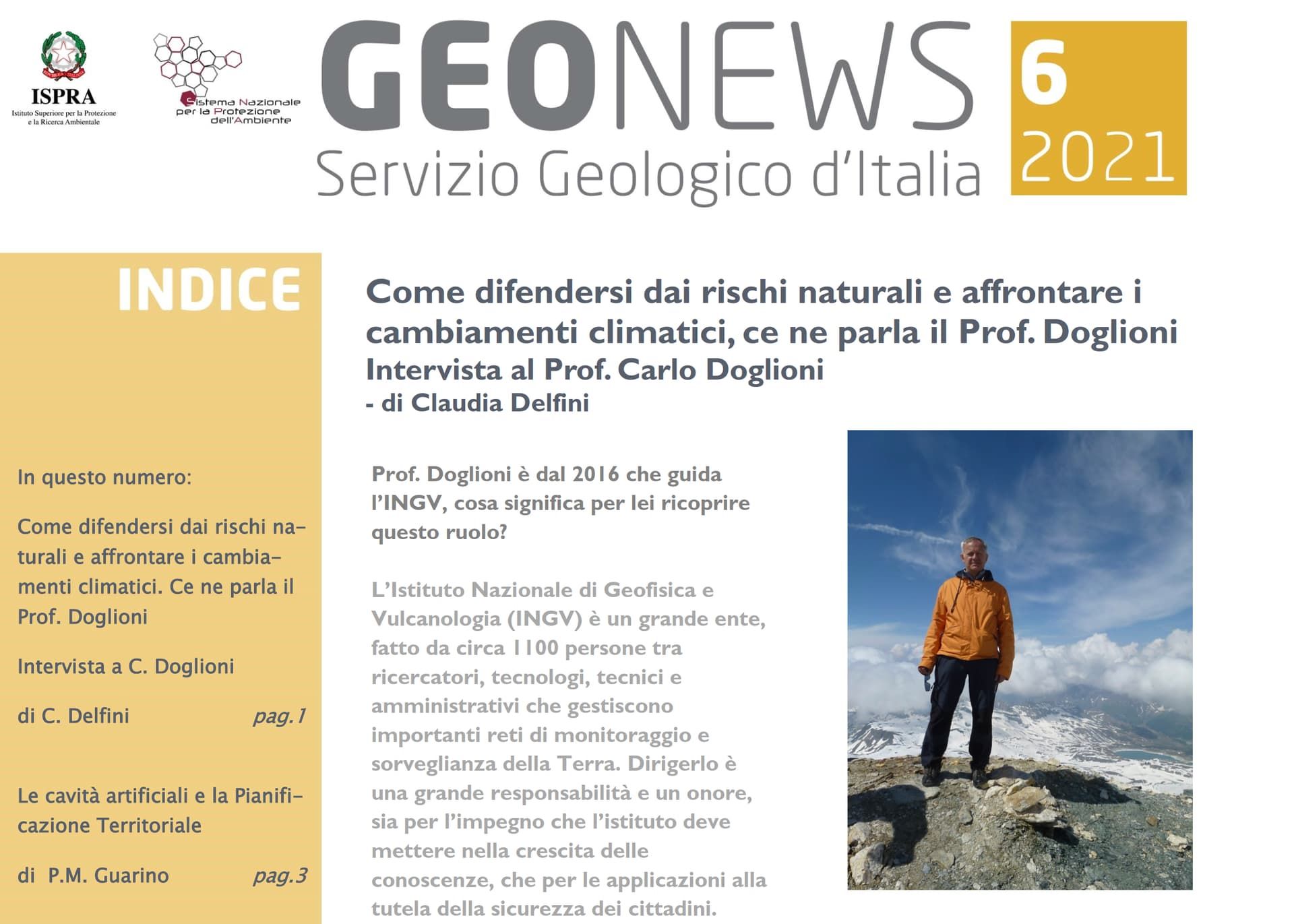 Online il numero 6/2021 di Geonews, la newsletter del Portale del Servizio Geologico