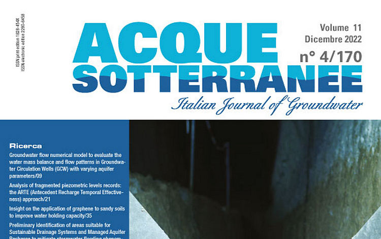 Acque Sotterranee - Italian Journal of Groundwater, Volume 11, n.4 (2022)