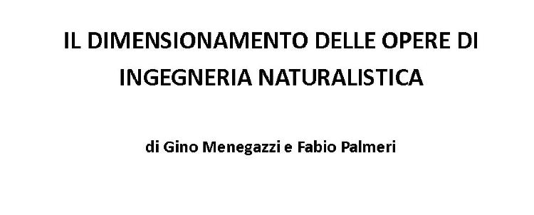Nuova pubblicazione della Regione Lazio: Il dimensionamento delle opere di ingegneria naturalistica