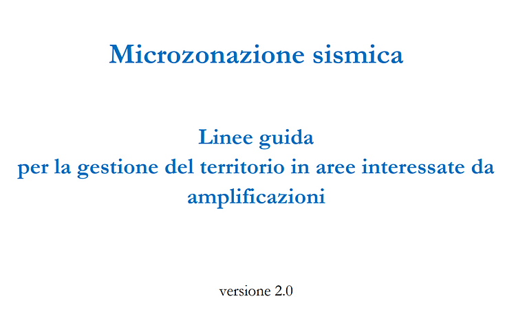 Linee guida per la gestione del territorio in aree interessate da amplificazioni