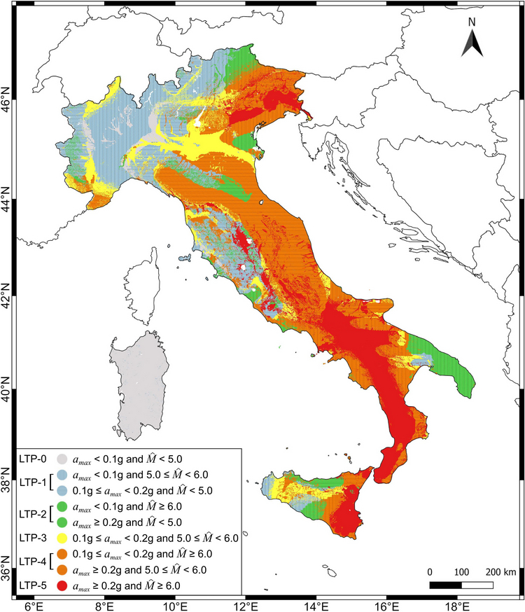 Mappa del potenziale di Innesco della LiQuefazione