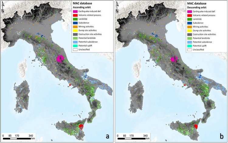 Mappatura e classificazione a livello nazionale dei fenomeni di deformazione del suolo attraverso analisi di clustering di dati satellitari radar