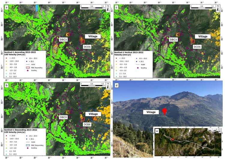 Utilizzo dell'interferometria radar satellitare per il monitoraggio delle frane nel Tunnel del Moncenisio
