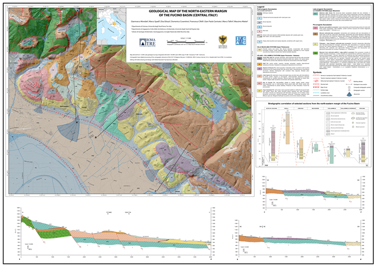 The tectono-stratigraphic evolution of the Fucino Basin (central Apennines, Italy): new insights from the geological mapping of its north-eastern margin