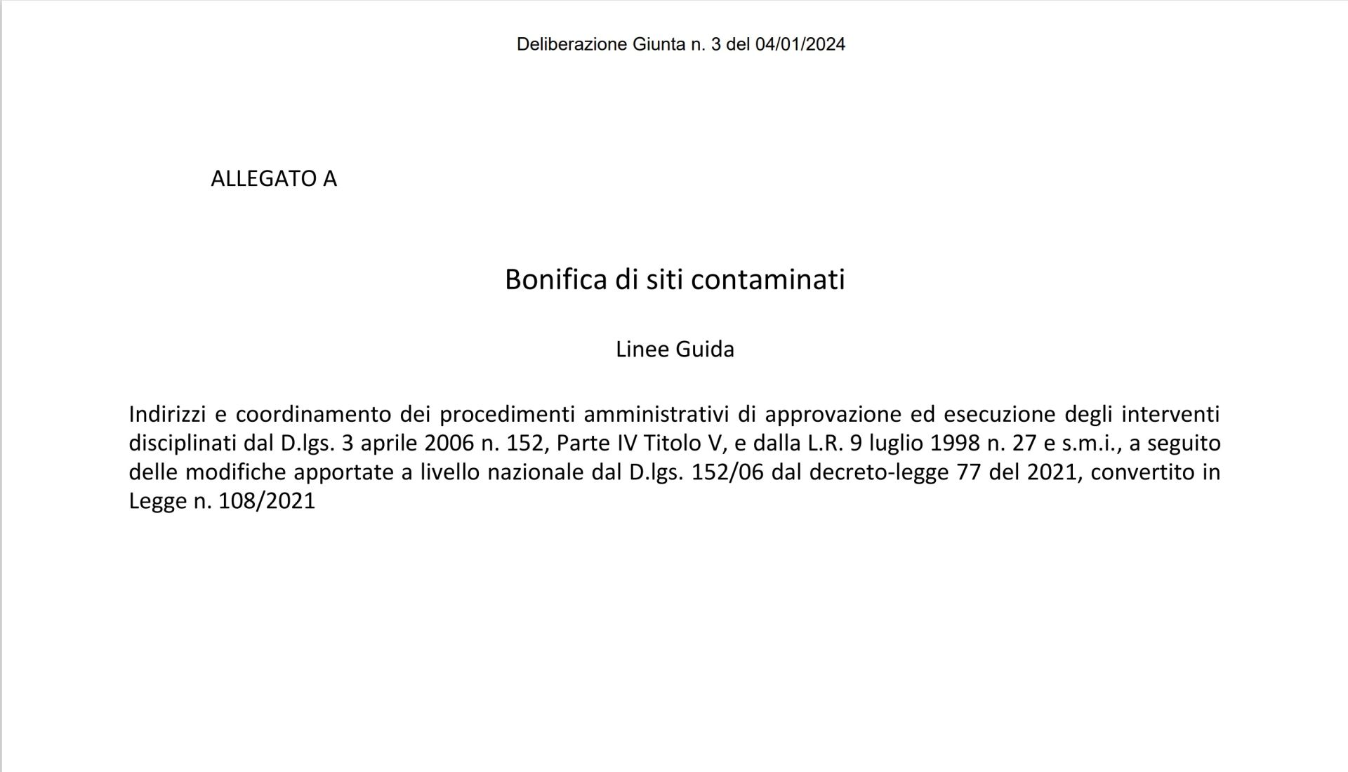 Nuove Linee Guida della Regione Lazio per la Bonifica dei siti contaminati
