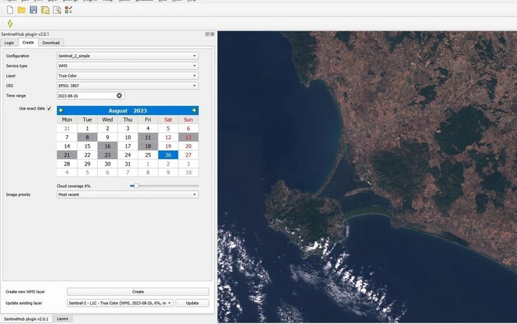 Sentinel Hub QGIS Plugin