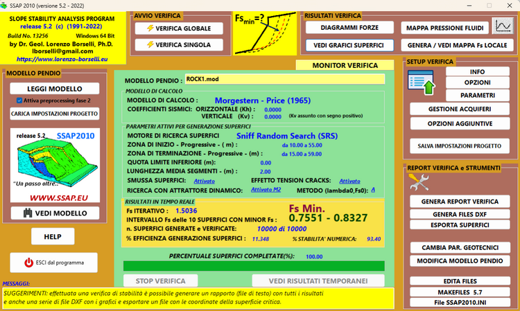 SSAP, software freeware completo per la verifica della stabilità dei pendii