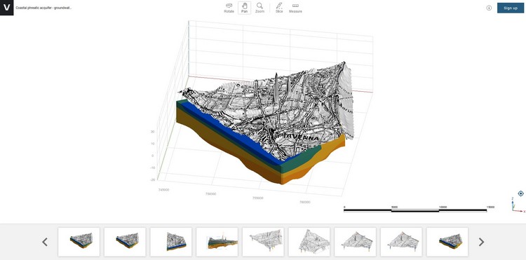 Modello 3D dell'acquifero freatico costiero di Ravenna