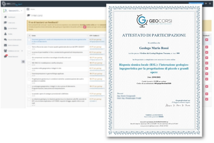 Geocorsi, rinnovati gli attestati di partecipazione