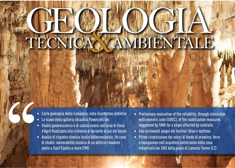 GEOLOGIA TECNICA & AMBIENTALE - Quadrimestrale dell'Ordine Nazionale dei Geologi â€“ n. 2/2020
