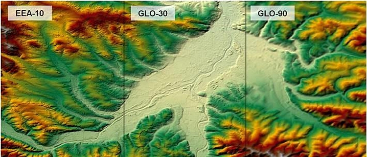 Copernicus DEM 30 metri, dataset disponibile per gli utenti registrati