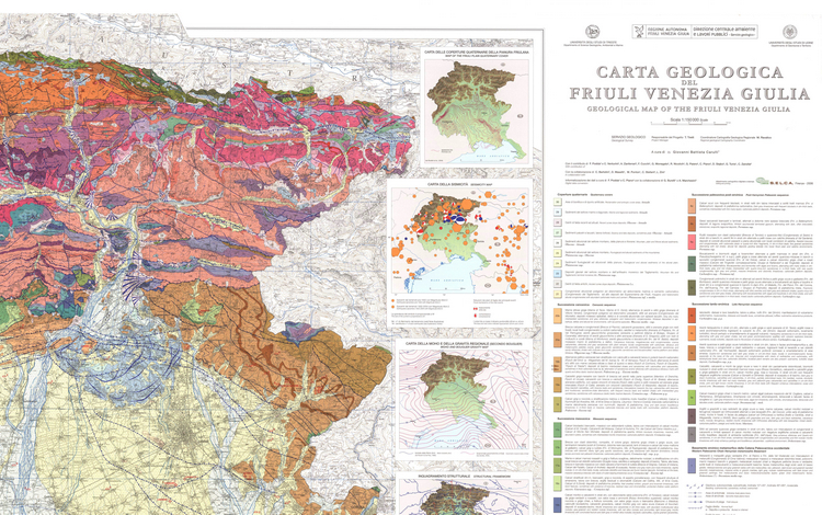 Regione Autonoma Friuli Venezia Giulia, cartografia geologica e geologico-tecnica