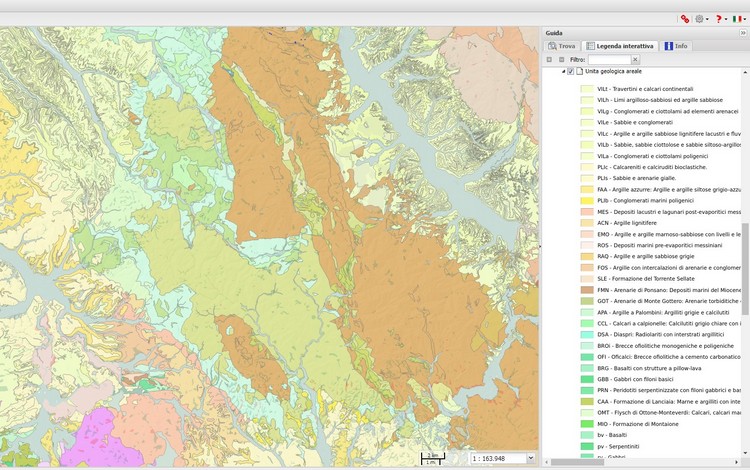 Regione Toscana, cartografia geologica regionale