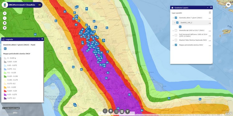 INGVterremoti CloudGis: sismicitÃ  in tempo reale e le banche dati sismologiche INGV