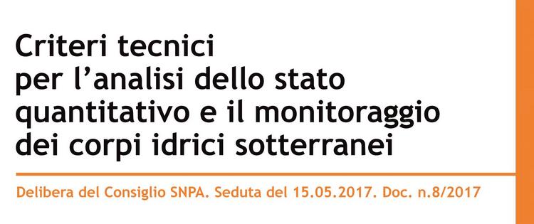 Linee guide ISPRA su analisi e monitoraggio dei corpi idrici sotterranei