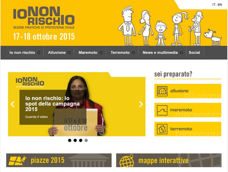 Buone pratiche di protezione civile: #iononrischio2015 torna in piazza il 17 e il 18 ottobre