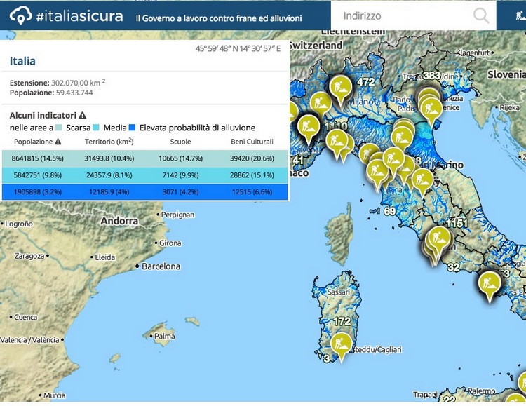 #italiasicura: la mappa dei cantieri antidissesto.