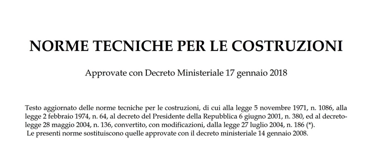 NTC, aggiornamento delle Norme Tecniche per le Costruzioni pubblicato in Gazzetta Ufficiale