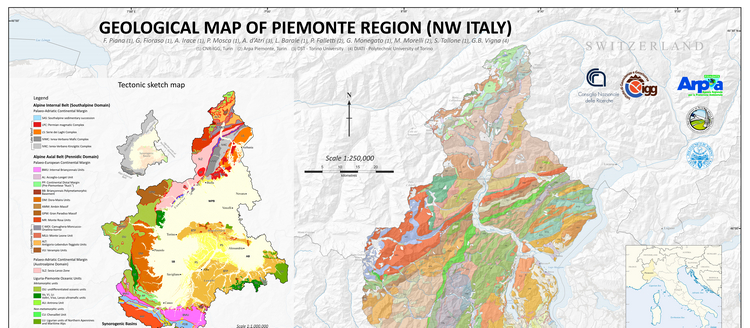 Carta Geologica del Piemonte scala 1:250.000 e Servizio WebGIS â€œGeoPiemonte Mapâ€