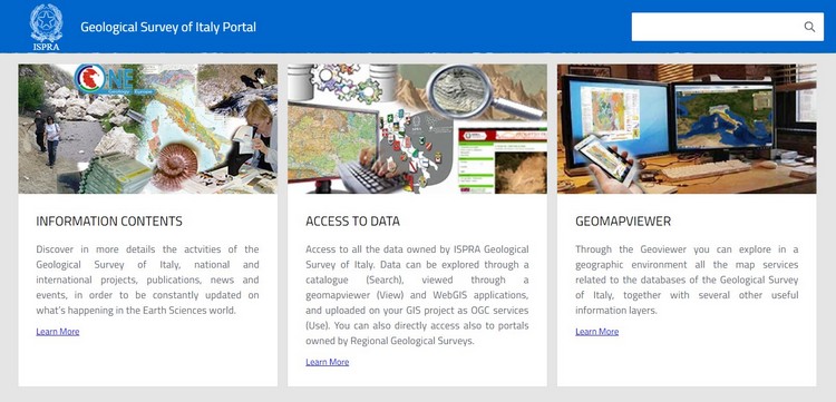 On-line il nuovo Portale del Servizio Geologico d'Italia