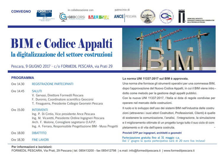 Seminario â€œBim e Codice Appalti: la digitalizzazione del settore costruzioniâ€