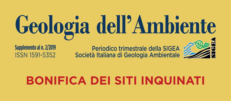 Bonifica dei siti inquinati, supplemento alla rivista Geologia dellâ€™Ambiente - Sigea