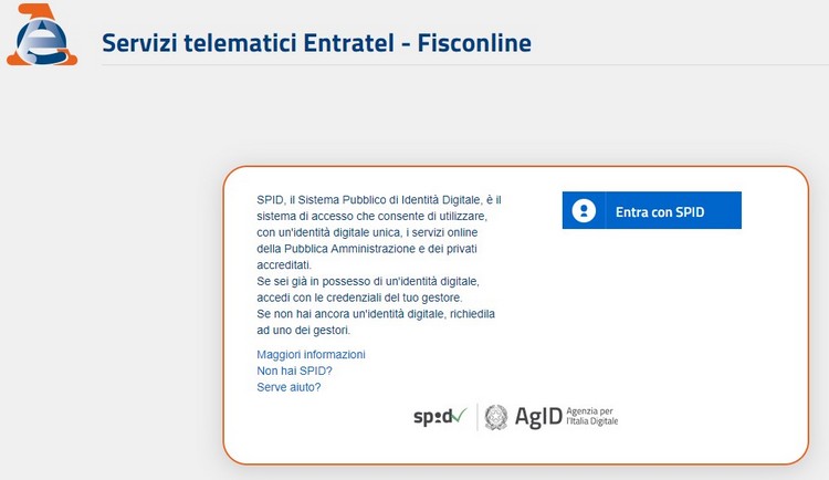 Tutti i servizi web dell'Agenzia delle Entrate accessibili tramite SPID