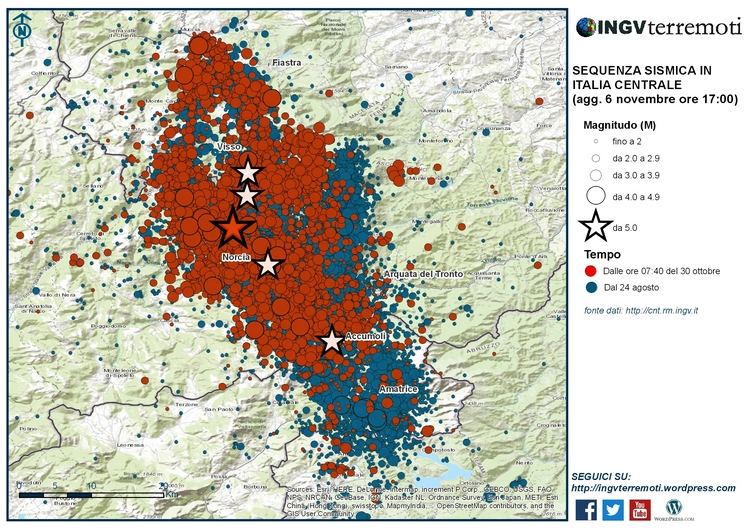 INGV; Rapporto di sintesi sul terremoto M 6.5 in Centro Italia