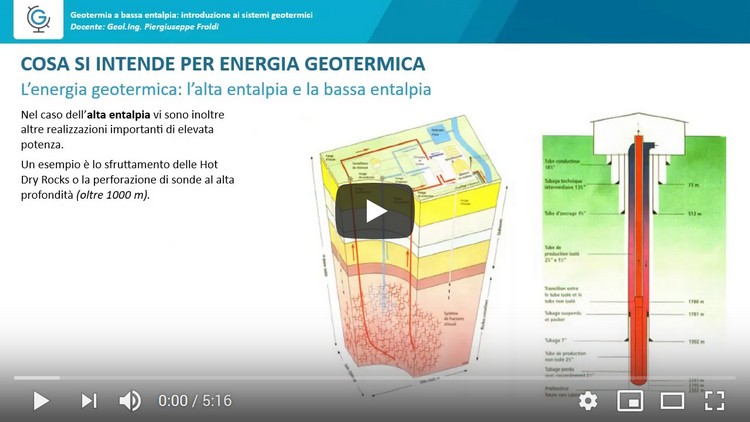 Geotermia a bassa entalpia: introduzione ai sistemi geotermici (Lezione 1)
