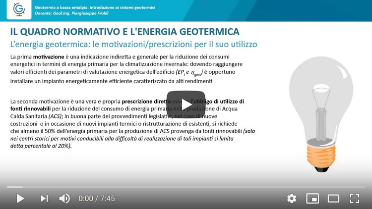 Geotermia a bassa entalpia: introduzione ai sistemi geotermici (Lezione 2)