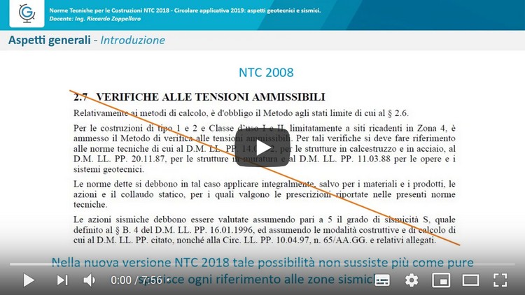 Norme Tecniche per le Costruzioni NTC 2018 - Circolare applicativa 2019: aspetti geotecnici e sismici (Lezione 1)