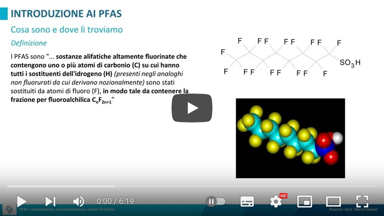 PFAS: caratteristiche, caratterizzazione e analisi di rischio (Lez.1)