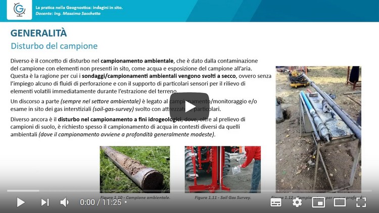 La pratica nella geognostica: indagini in sito (Lezione 2)